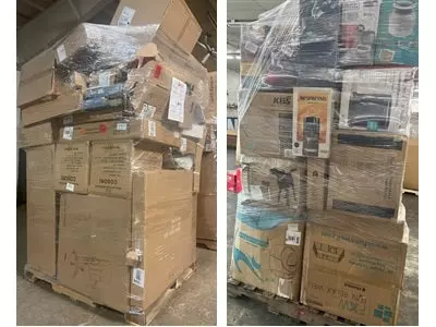 Amazon general merchandise truckload · 24 pallets · open box returns and