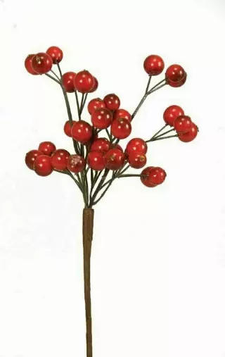 PPX5026Red – Red 9” pick w/ 30 berries – Min 2 dz – case pk 24 Dz