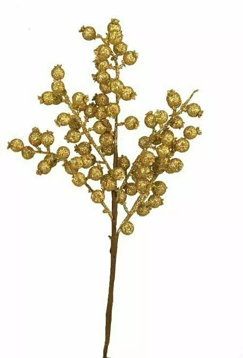 SSX2011Gold – 14” Berry Spray w/ Glitter- Min 12 pcs – Case pk 288