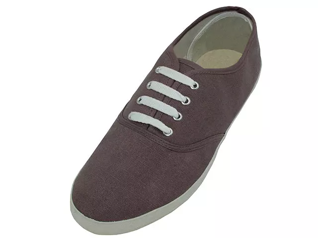 S324M - Men's "Easy USA" Comfortable Casual Canvas Lace Up Shoes — Wood Smoke (S324M-Wood Smoke) / 7-12 Assorted