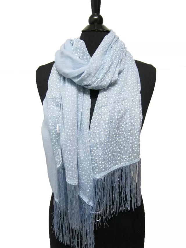 JC310 Tassel Spring Scarf — Blue