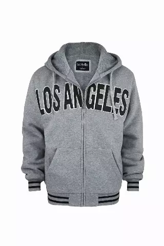 Men's LOS ANGELES Hoodie- Style #MFJ120- $12.90/ Unit — S-2XL (WHOLESALE) / Light Grey