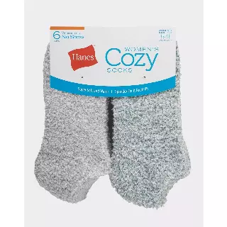 #6-H-4161 Women’s ‘Hanes’ Cozy Socks – $1.20 Per 6 Pair Pack (18 Packs)