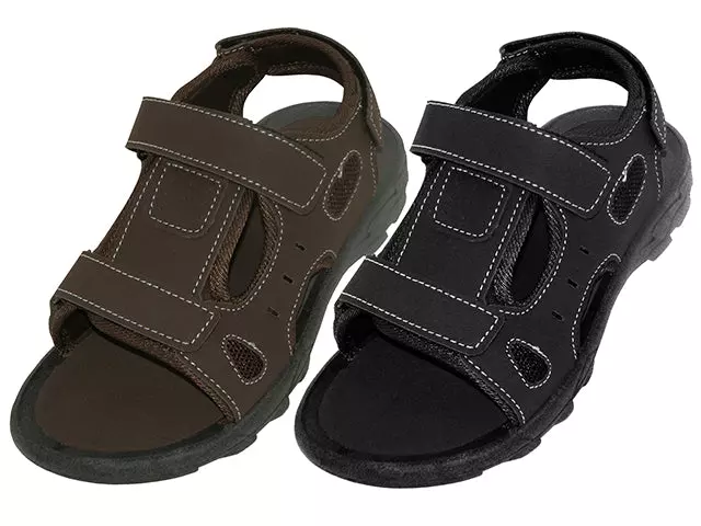 S2902-B - Wholesale Boy's "Easy USA" Double Velcro Strap Sandals