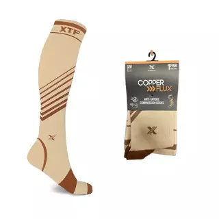 Copper Compression Striped Knee High Socks — Large/XL · SKU EF-STECS-L-CRE