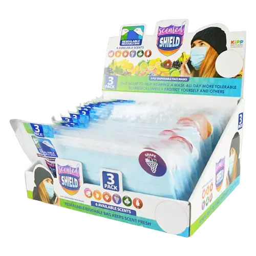 Scented Disp Mask 3-Packs - 24 Pieces Per Retail Ready Display 21793