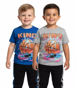 S1OPE King Basketball Drip Screen Top w Jogger Pant - 6244602