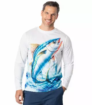 Men Performance L/S Fish Graphic-7623992 2XL