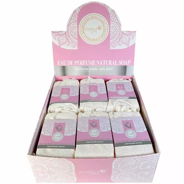 Simply Bella Eau Perfume Natural Soap - Wholesale Display 12 Units (SIM074)