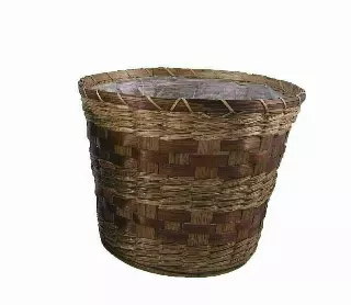 MSF04206-10DK – 10” Palm leaf stain pot (for 8” pot)-W/LINER-“each” Min 12 – Case 60 pcs