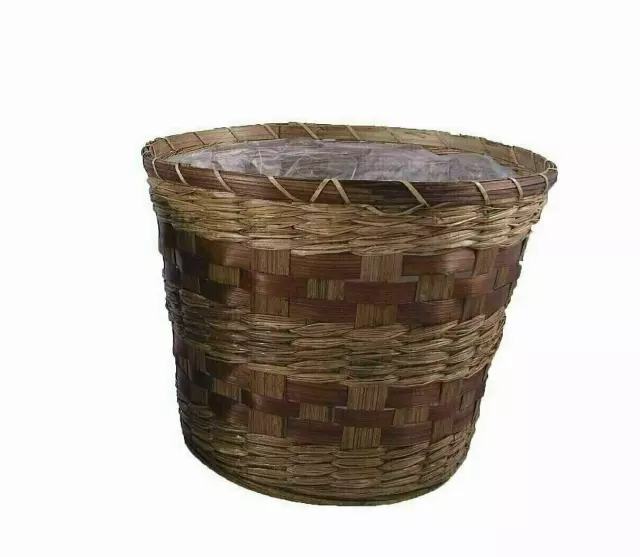 MSF04206-10DK – 10” Palm leaf stain pot (for 8” pot)-W/LINER-“each” Min 12 – Case 60 pcs