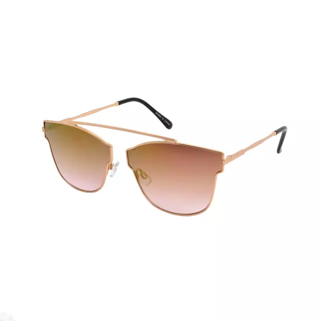 Urban Fashion Shield Sunglasses with Sleek Single Bridge Metal Frame HJ10117