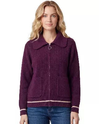 Ladies Sweater Jacket #30 — Dark Plum / S/M-L/XL