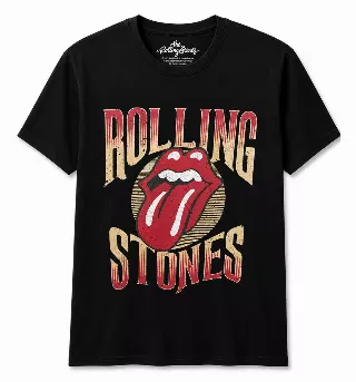 ROLLING STONES LOGO T-SHIRT BLACK