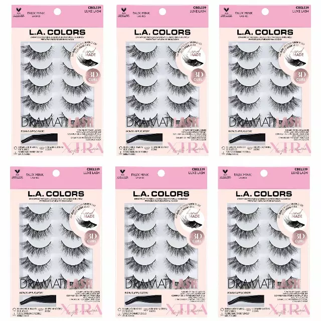 L.A. Colors Dramatilash Faux Mink Lashes - Luxe Lash - Wholesale 6 Units (CBEL539)