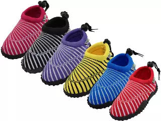 G1177-I-A - Wholesale Toddlers "Wave" Nylon Upper With TPR. Outsole Sea Shell Print Comfortable Water Shoes