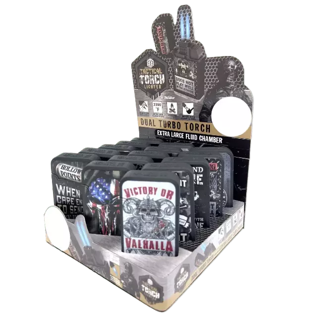 Patriotic Tac Gear Dual Torch Lighter - 15 Pieces Per Retail Ready Display 23644