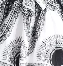 432D -ON SALE!!! Dashiki 2 pc Pant Set - $12.5 Each (3 pcs per pack) — Free Size / White Black