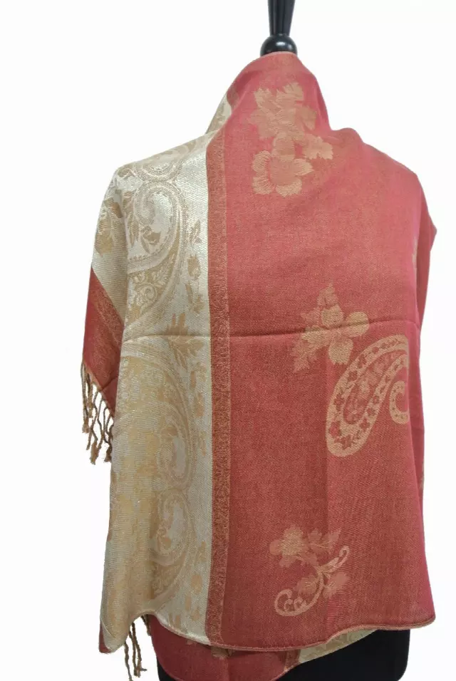 IN101 Pattern Pashmina — Red