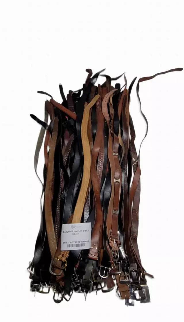Recycle Leather Belts 80 pcs