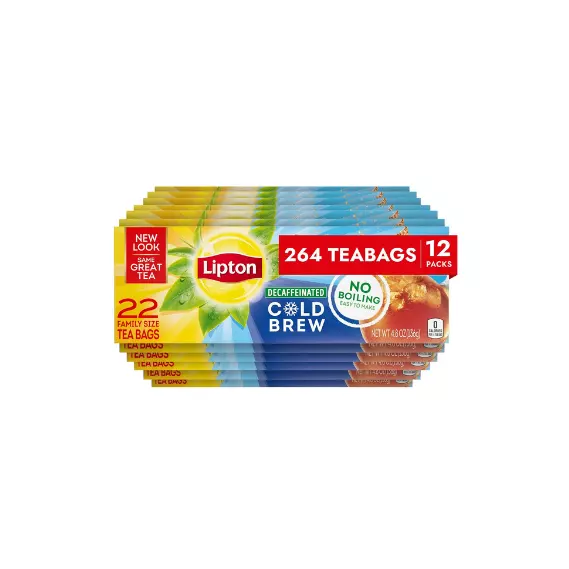 Lipton Cold Brew Decaf – 12 Pack, 22 CT Tea Bags