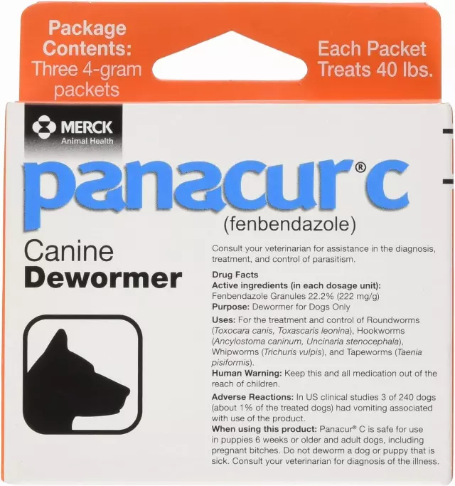 Panacur C Canine Dewormer (Fenbendazole) - 4 Gram