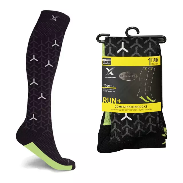 Reflective Knee High Compression Socks — Large/XL · SKU EF-OWECS-L