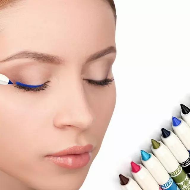 Professional Vivid Multi-Color Eye and Lip Liner Pencil Set (12 or 24-Pack)