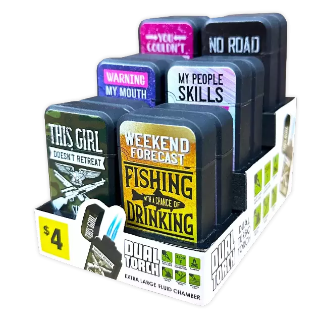 Big Bubba Dual Torch Lighter - 12 Pieces Per Retail Ready Display 41401
