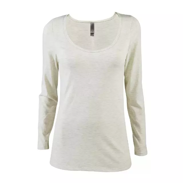 #233-P507T Delta Platinum Women’s Tri-Blend Long Sleeve Scoop Neck Tee – $.90 Each (72 Pieces)