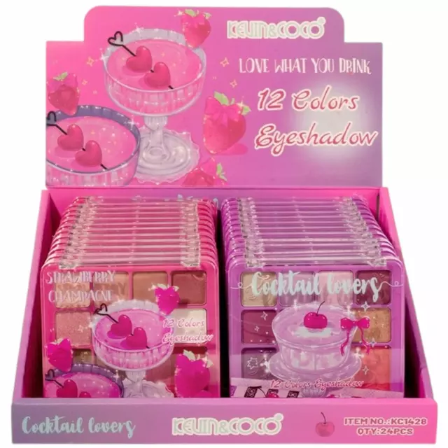 Kevin & Coco Love What You Drink Eyeshadow Palette - Wholesale Display 24 Units (KC1428)