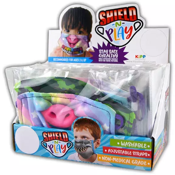 Poly Kid Face Cover 24 Pieces Per Retail Ready Display 21895