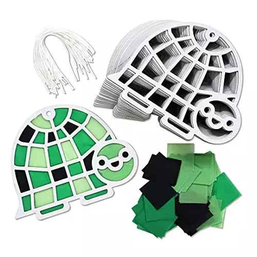 Turtle DIY Suncatcher Paper Crafts - 24 Pieces Per Pack KP4274