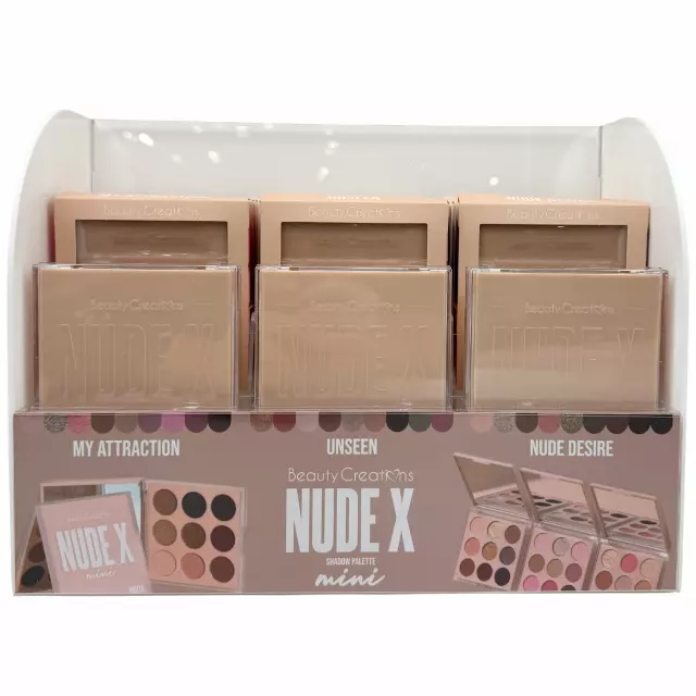 Beauty Creations Nude X Shadow Palette Mini - Wholesale 18 Units + 3 Tester (NXMSP-PTD)