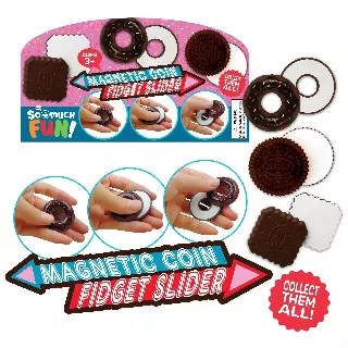 Fidget Magnetic Coin Slide Toy - 12 Pieces Per Pack 23686