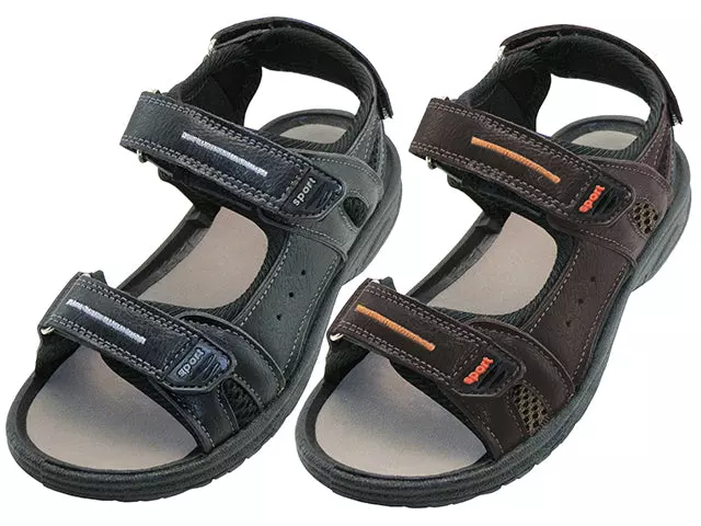 S2700-B - Wholesale Boy's "Easy USA" Double Velcro Strap Sandals