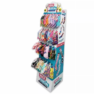 Sock Mix N Match Assorted Floor Display - 36 Pieces Per Retail Ready Display Kit 88465