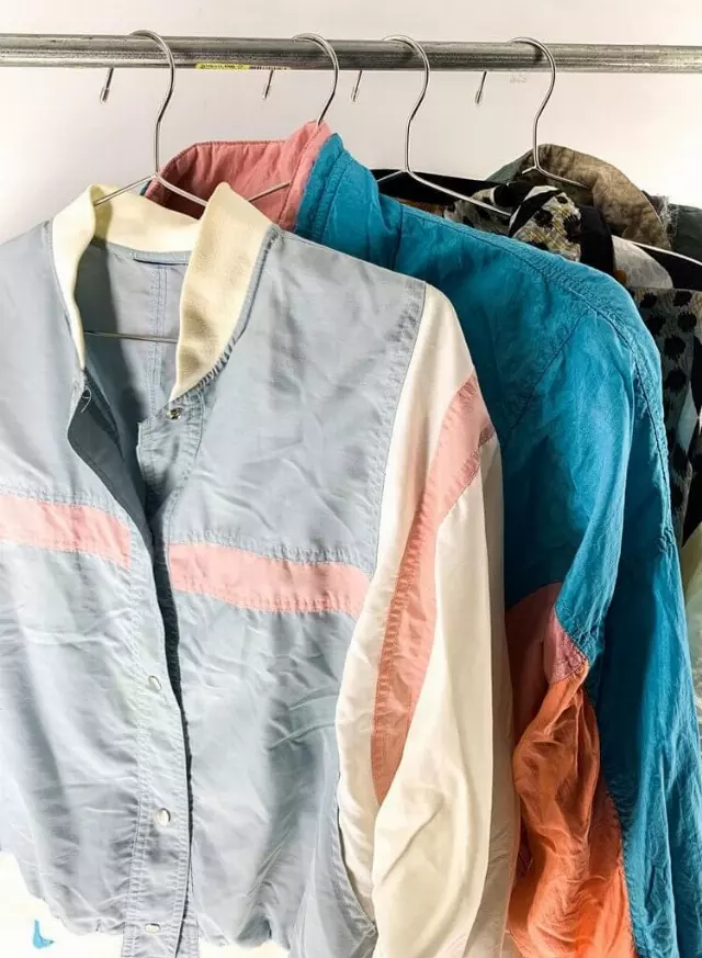 Vintage 1980's Lightweight Colorful Jackets Mix Of 10