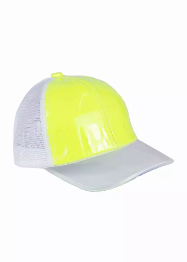 Magid Patent Acrylic Brim Baseball Cap — YELLOW
