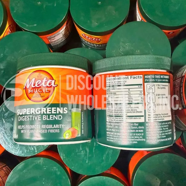 Metamucil Supergreens Digestive Blend Fiber Supplement lot · 120 units