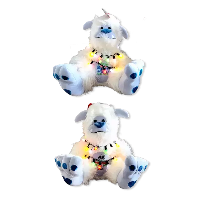 Jumbo Light-Up Plush Snow Yeti - 2 Pieces Per Pack 26090