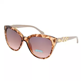 Vintage Inspired Cat Eye Sunglasses with Tortoise Shell Finish and Gold Serpent Temple Detail HP2034