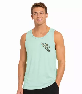 Men Performance Muscle Tank Top Turtle Graphic - 7558709
