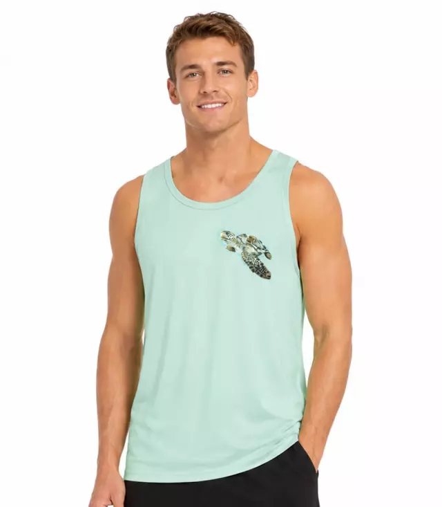 Men Performance Muscle Tank Top Turtle Graphic - 7558709