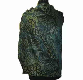 1905 Animal Print Pashmina — Teal