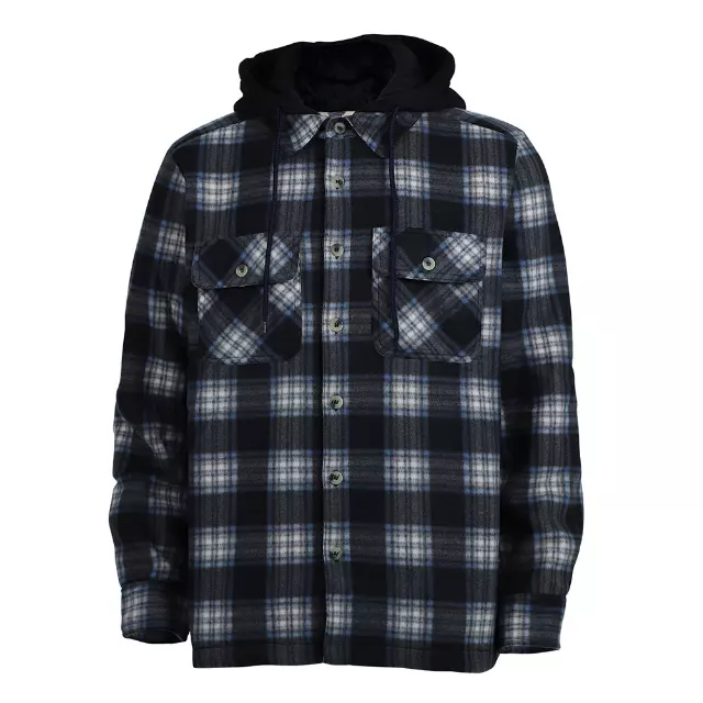 Men’s Berber Lined Plaid Jacket - Style #MFJ170 -$15.50/Unit - 12 PCS/CS - PLEASE SEE DESCRIPTION — Navy