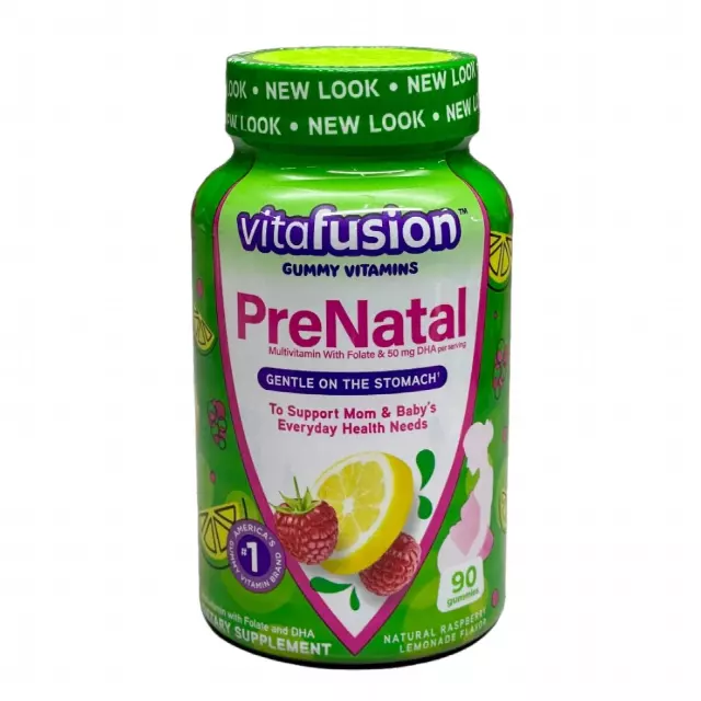 PreNatal Gummy Vitamins Lemon Raspberry 90 ct. VITAFUSION - CLOSEOUT $5