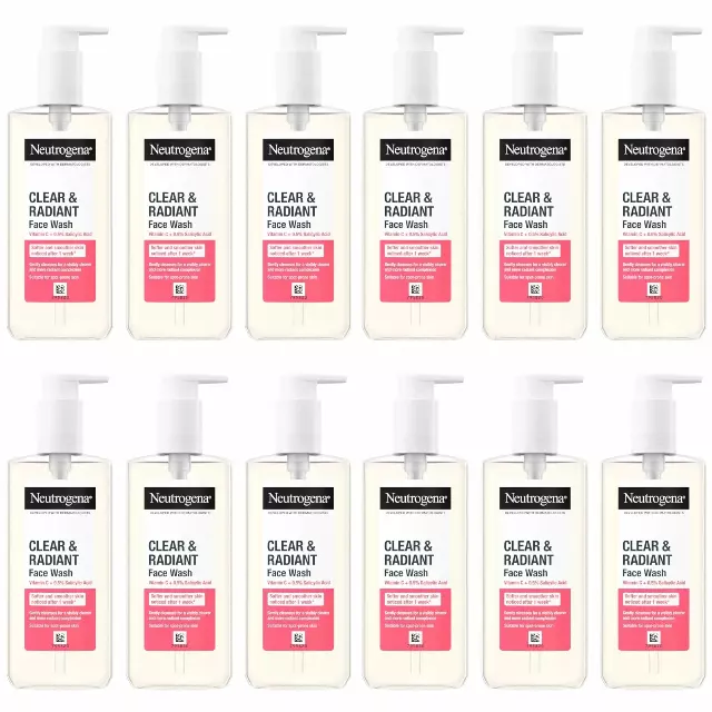 Neutrogena Clear & Radiant 200ml Face Wash Pack - Wholesale 12 Units (NEUTROGENA 9759)