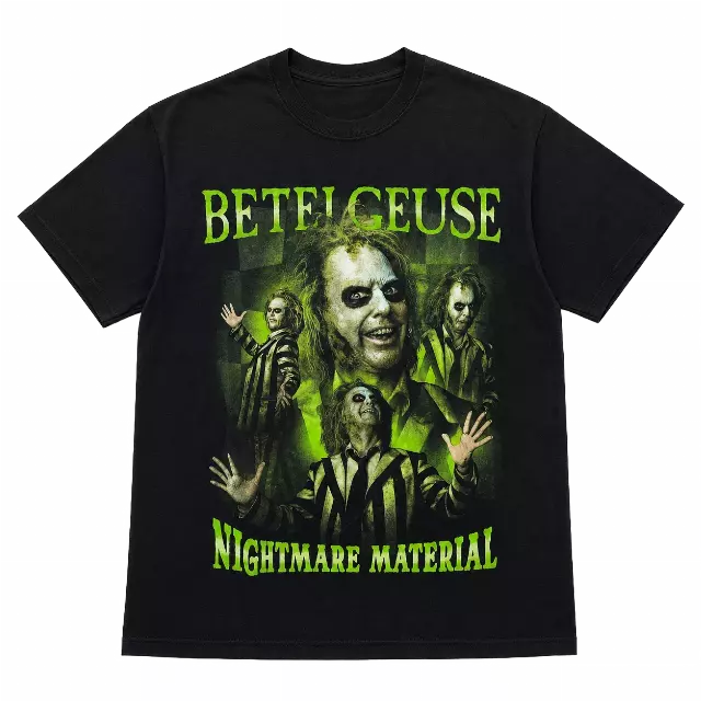 BEETLEJUICE NIGHTMARE MATERIAL T-SHIRT BLACK 28AS2022
