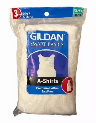 #0M-1117-G Youth Gildan A-Shirts XL Only – $1.90 each 3 pair pack (4 Packs)